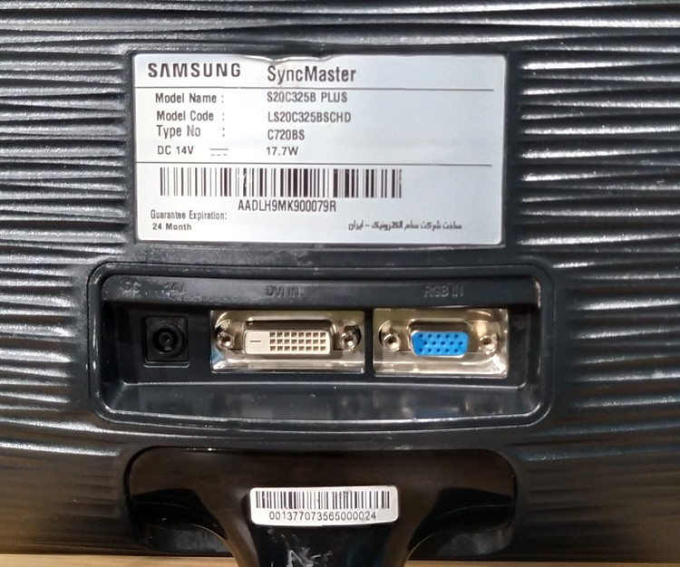مانیتور ۲۰ اینچ سامسونگ مدل S20C325B Plus - استوک گرید B